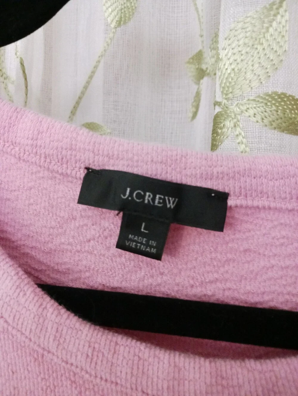 L J. Crew Three-quarter smocked-sleeve top